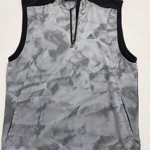 Adidas Black and Gray Patterned Sleeveless Top